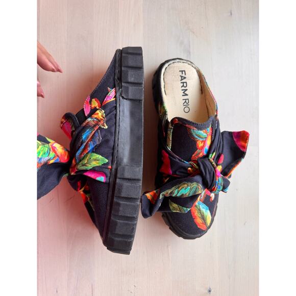 Farm rio   CASHEW PLATFORM MULE IN CASHEW BLACK size 7.5 - Picture 8 of 9